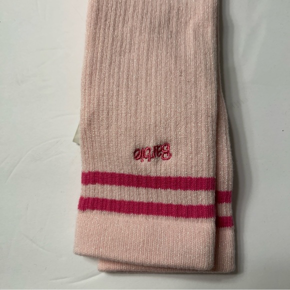 NWT Tavi Pink Kai Barbie Striped Casual Grip Socks Medium - Picture 3 of 5